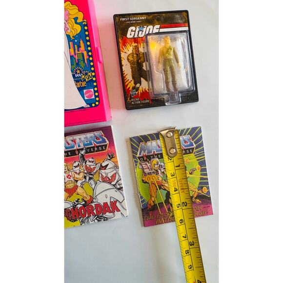 Lot of Mini Micro Figures Books Fashion Case Barbie GI JOE Masters of Universe - Picture 2 of 4